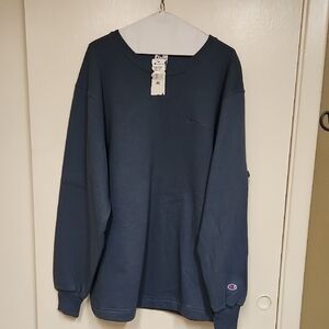 NWT Champion Blue Crewneck Sweater Classic Design